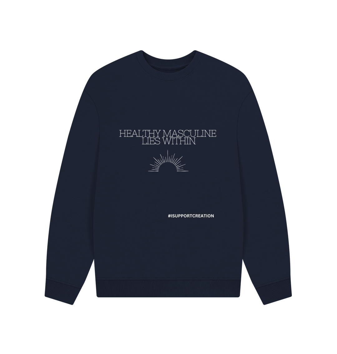 Navy Blue Printed Sweater