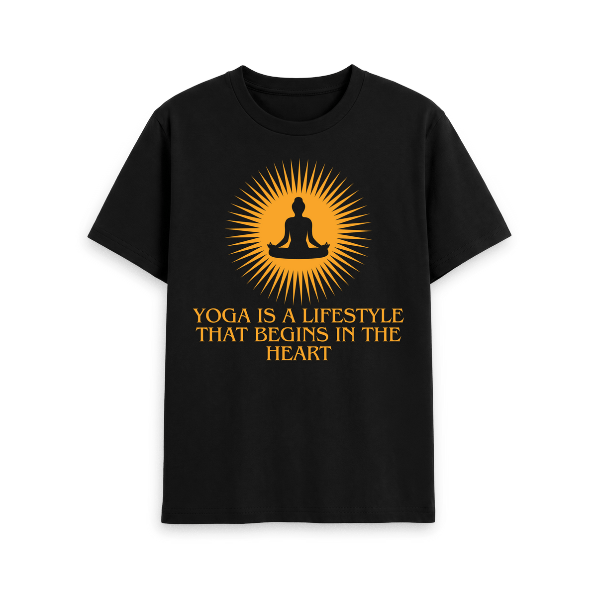 Black Printed T-shirt Front
