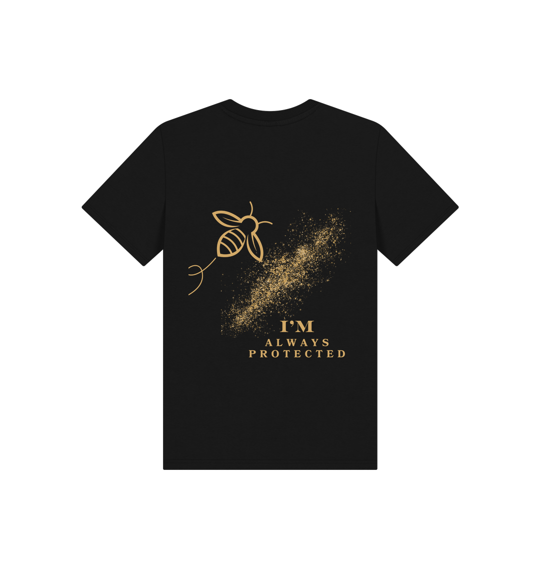 Black Printed Kids T-Shirt