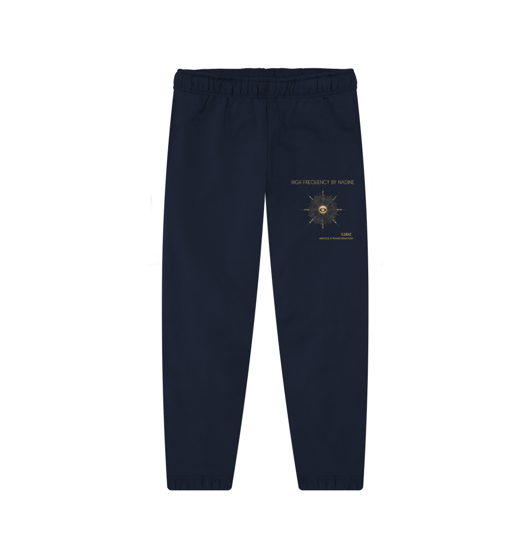 Navy Printed Womens Joggers Front