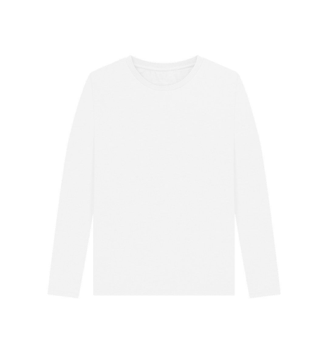 White Printed Long Sleeve T Shirt