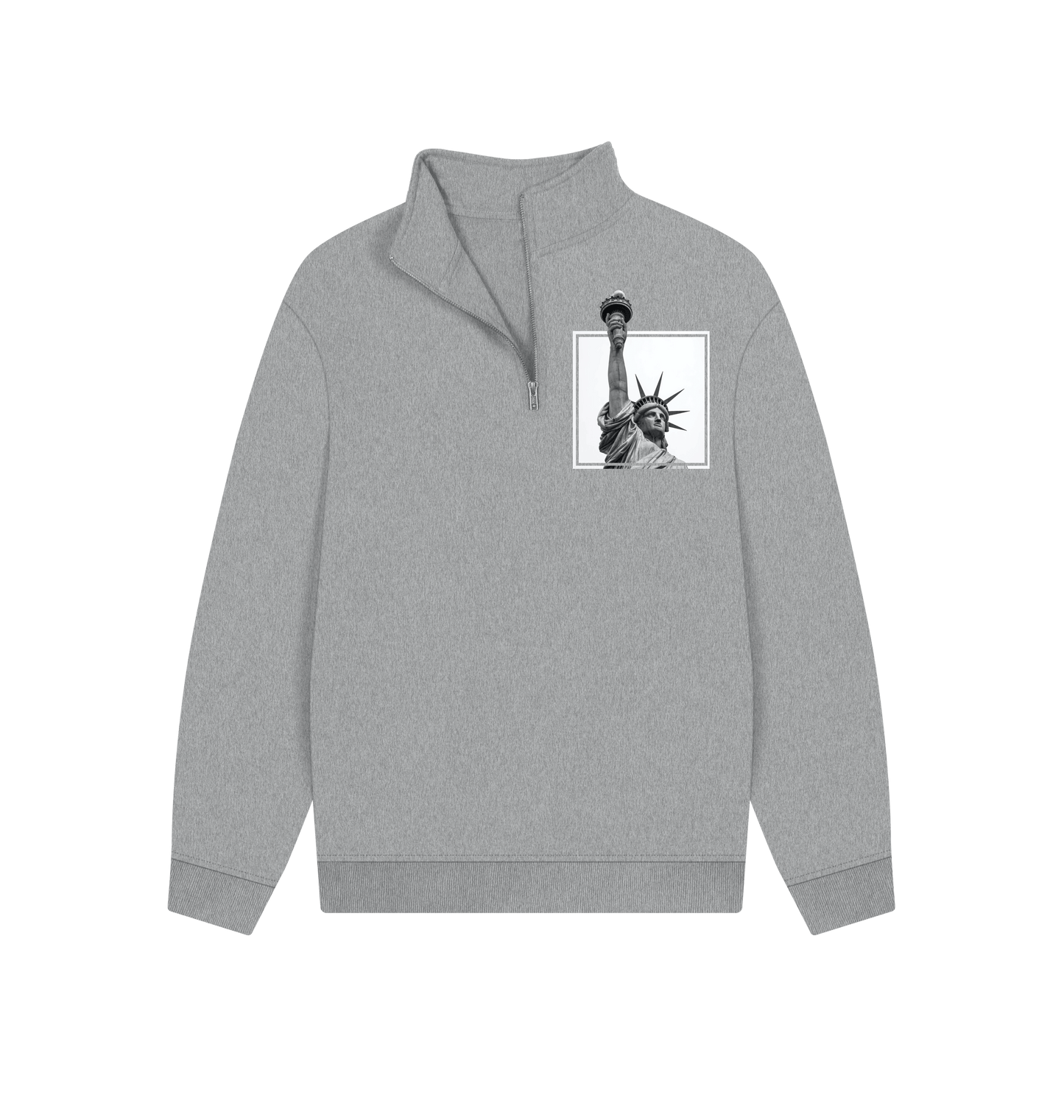 Athletic Grey Printed Sweater Front