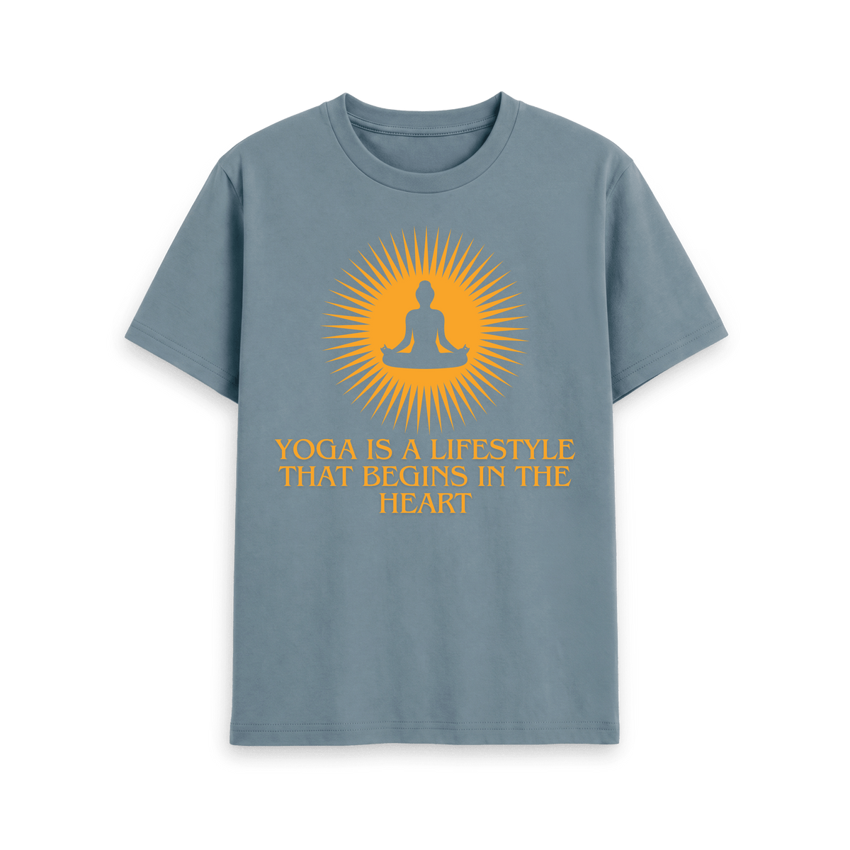 Stone Blue Printed T-shirt Front