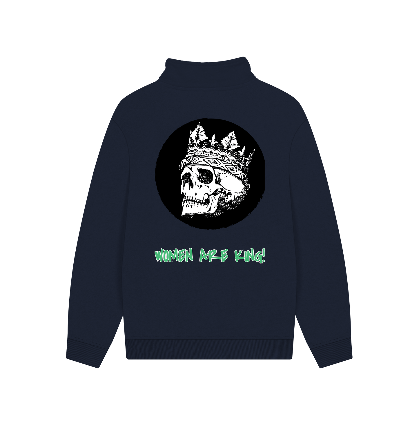 Navy Printed Sweater Back