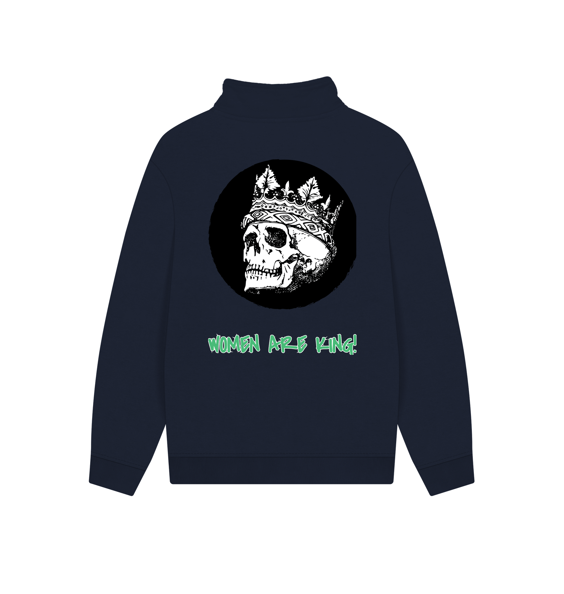 Navy Printed Sweater Back