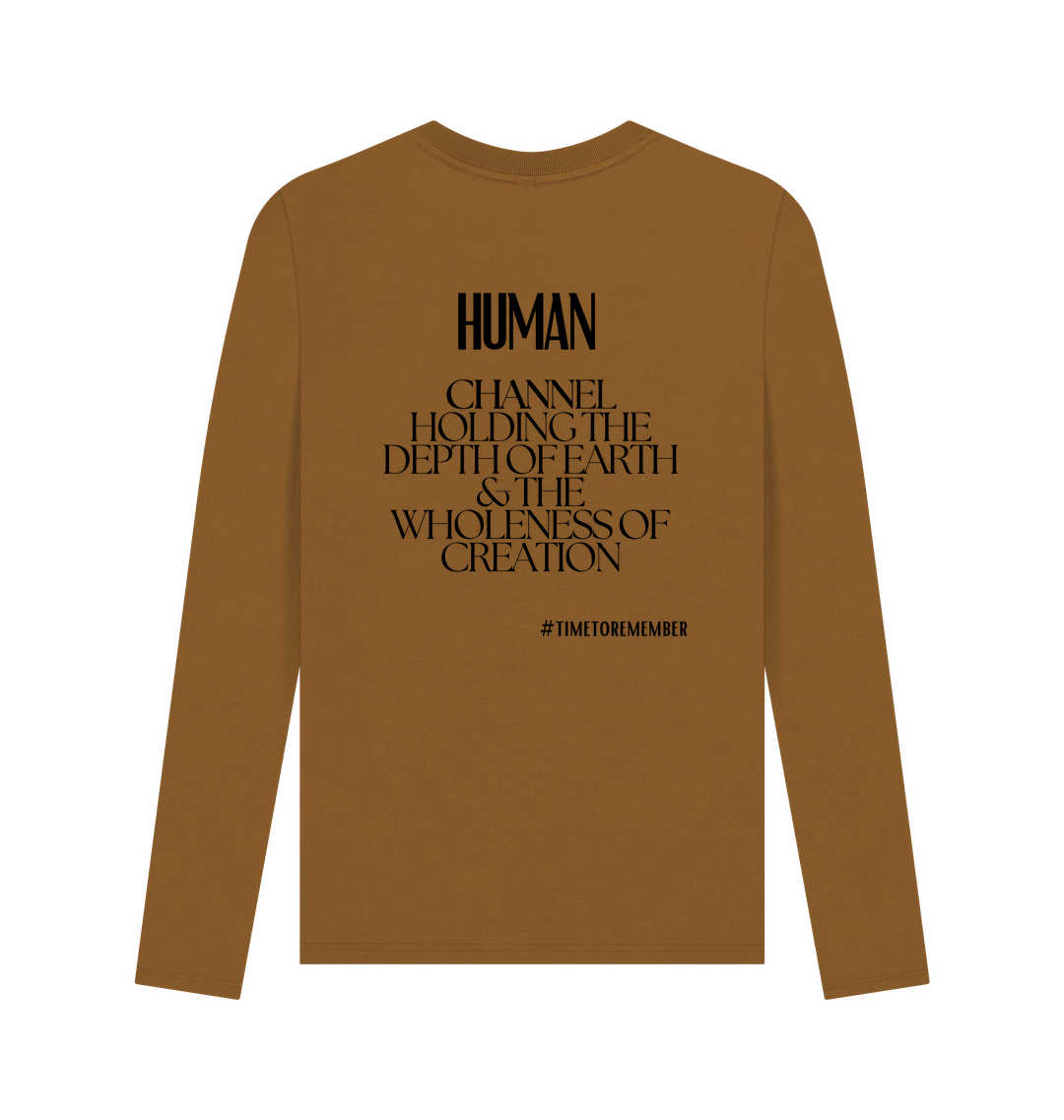 Brown Printed Long Sleeve T Shirt