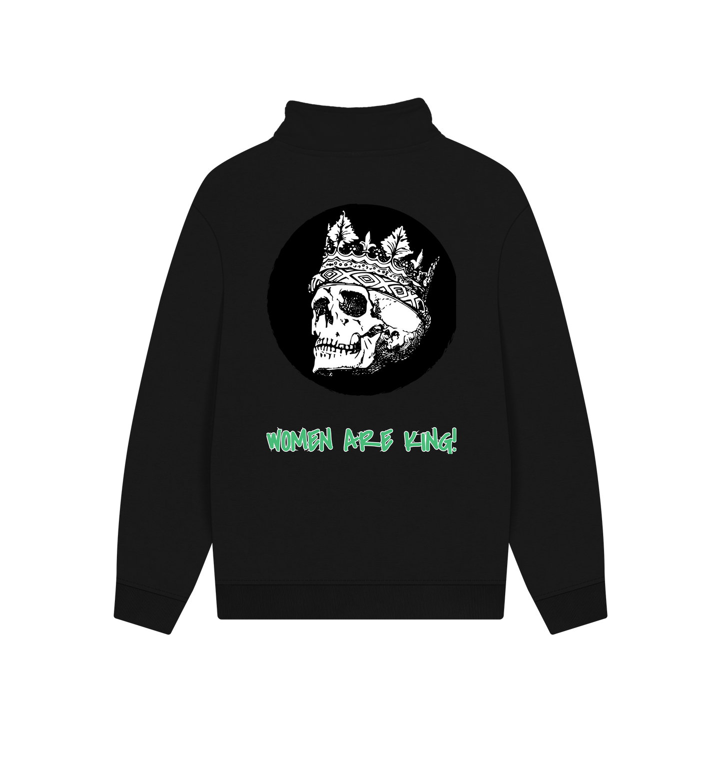Black Printed Sweater Back