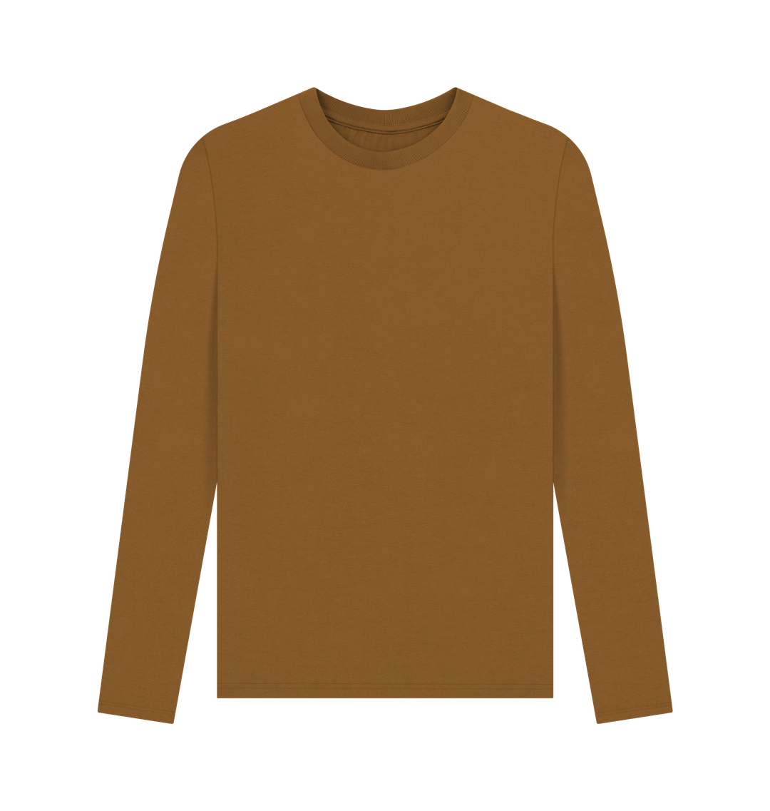 Brown Printed Long Sleeve T Shirt