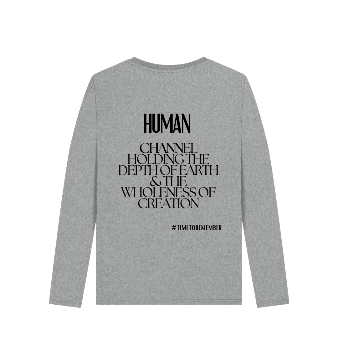 Athletic Grey Printed Long Sleeve T Shirt Back