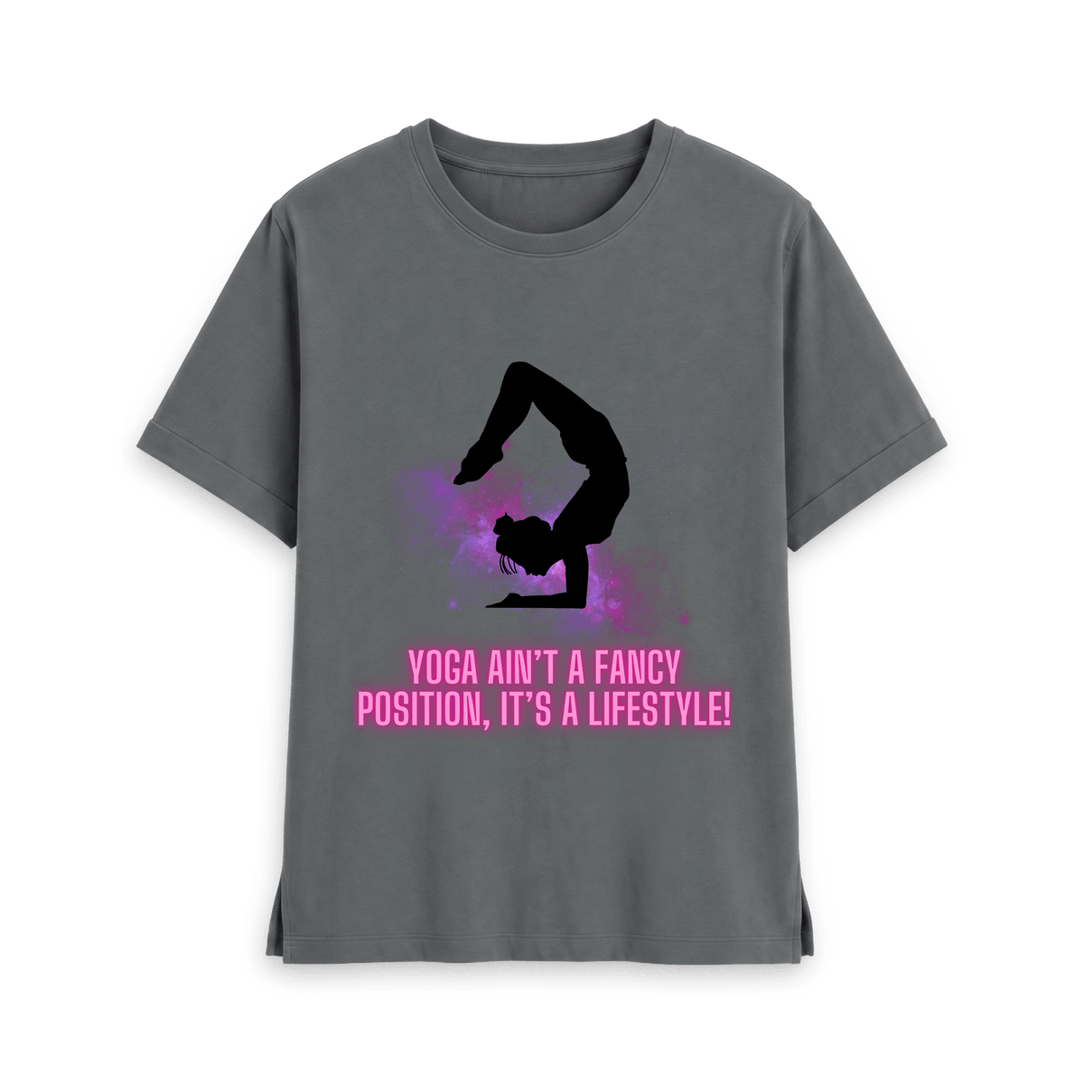 Slate Grey Printed T-shirt Front