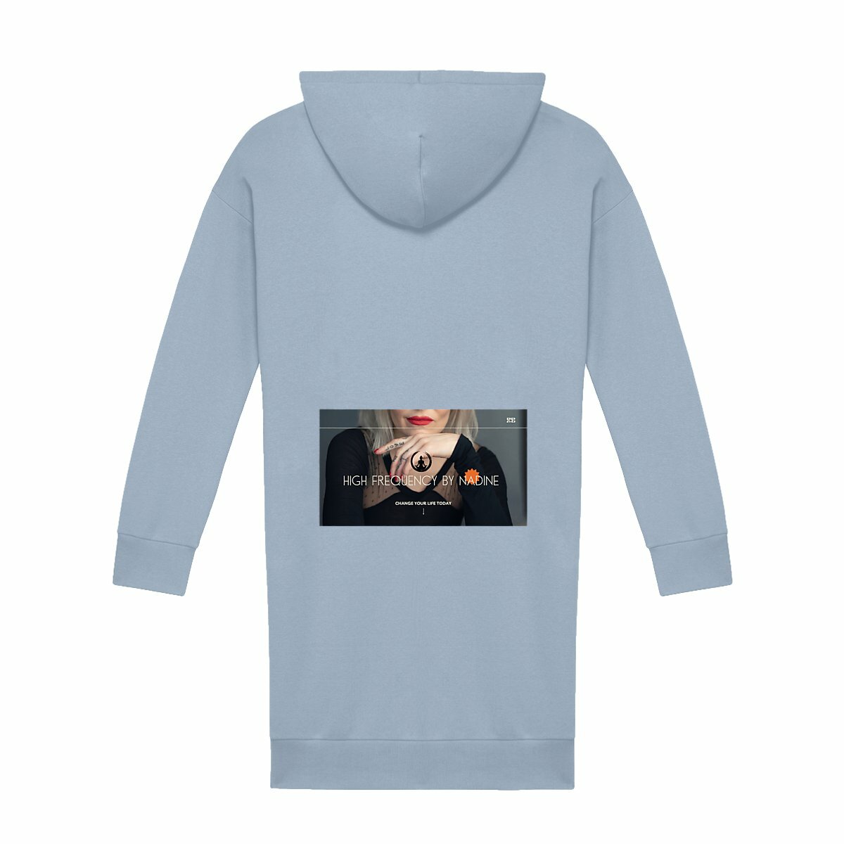 Heal and Raise your Vibration powered by Nadine - back_blue