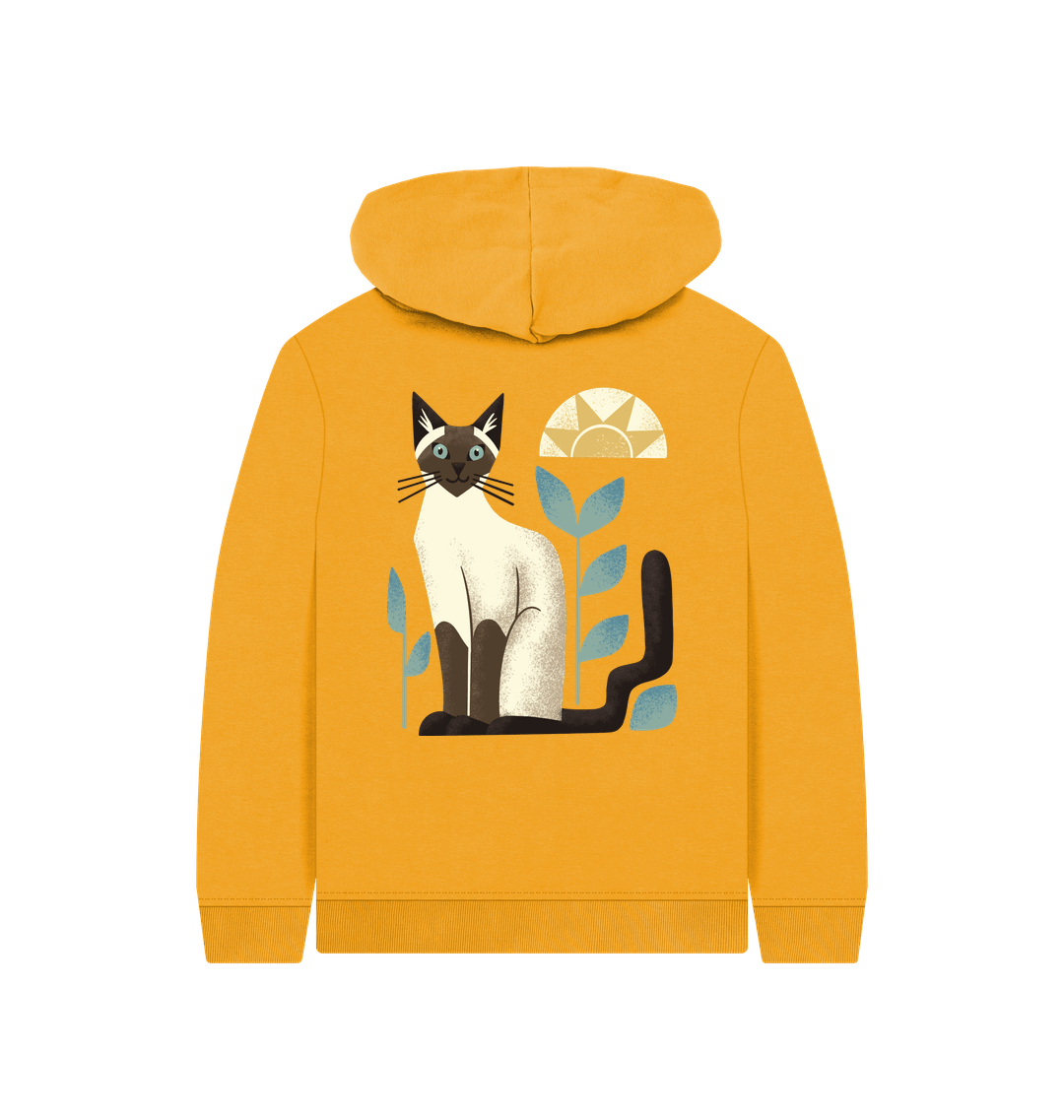 Mustard Printed Kids Hoodie