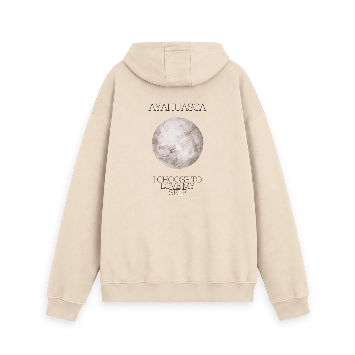 Oat Printed Hoody Back