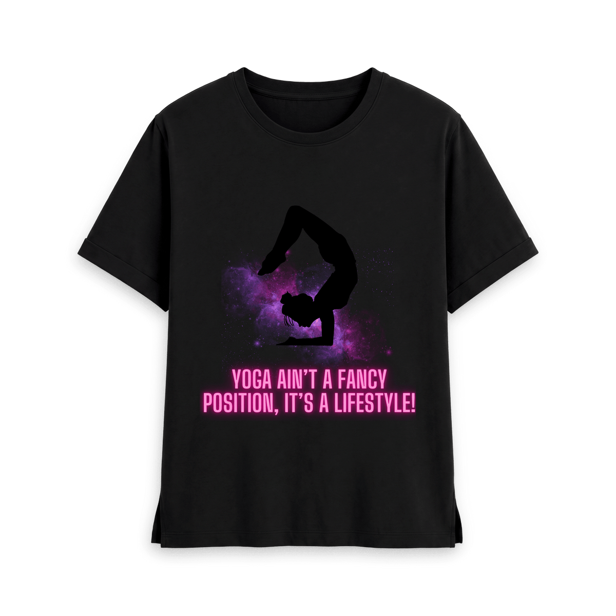 Black Printed T-shirt Front