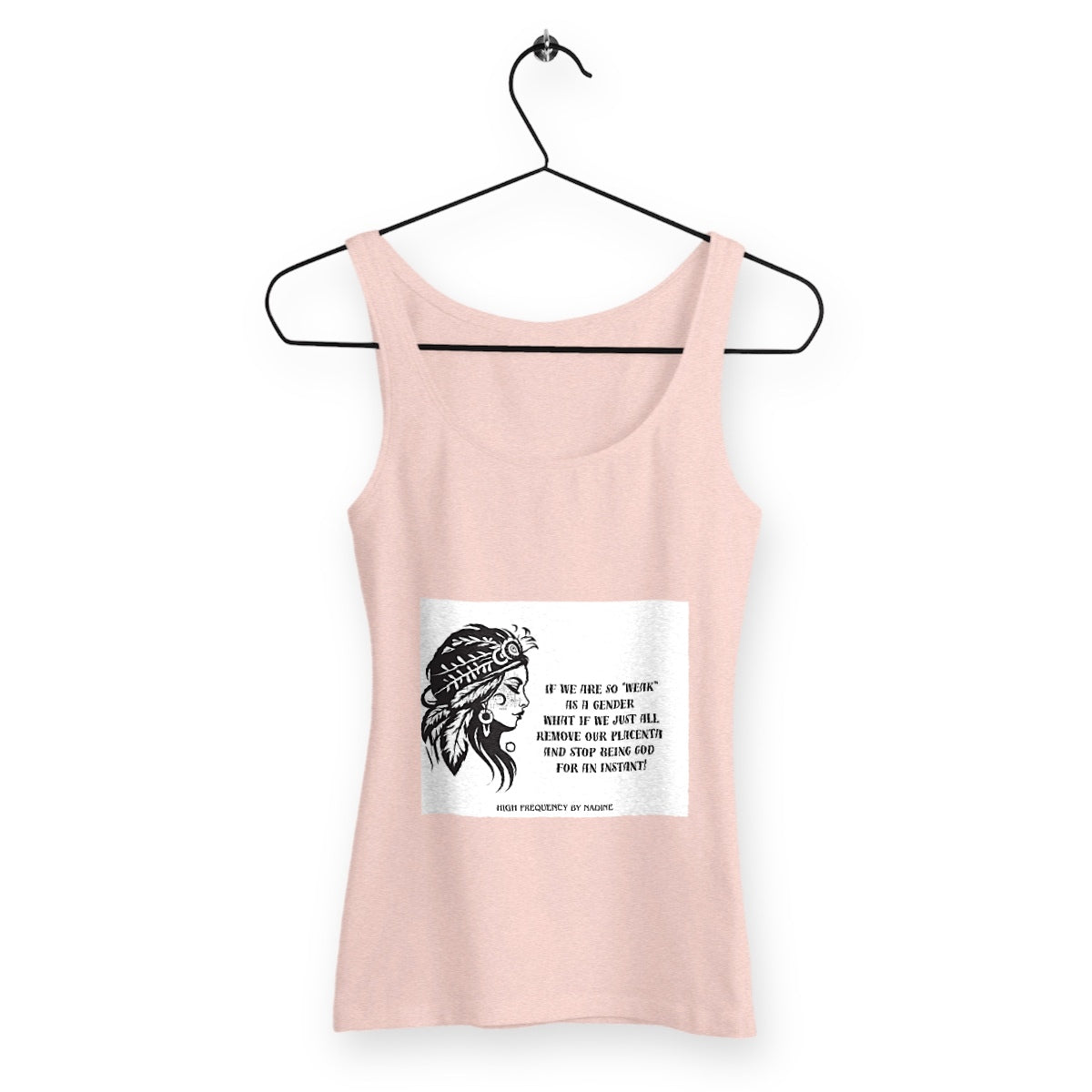 THE FEMINIST TANK - front_heatherpink